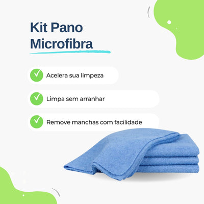 Kit Pano Microfibra 3un - Sterily