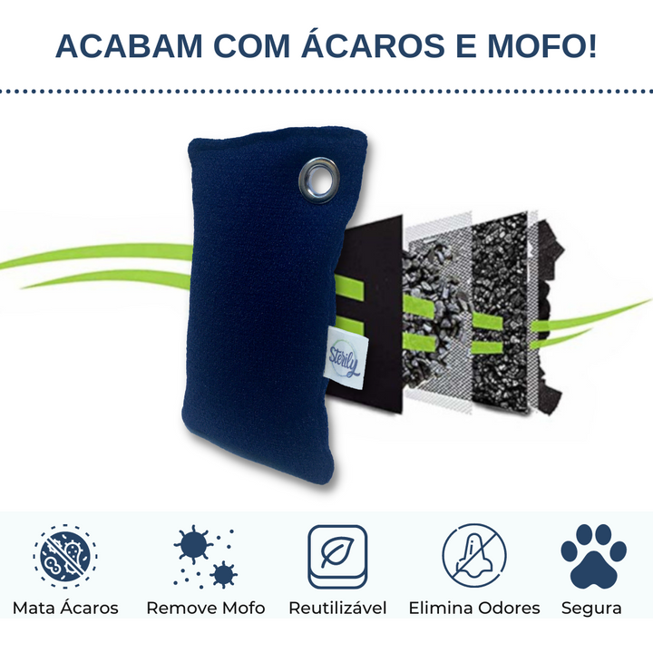 Purifiq Sterily: bag de carvão ativado contra ácaros, mofo e mau cheiro
